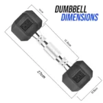 DS HEX Rubber Dumbbells (Pair) | 2.5 Kg to 20 Kg - Image 2