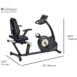 LifeSpan Fitness R5i Self-Generating Light-Commercial Recumbent Bike - Image 8