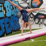 DS Inflatable Air Track (with Pump) - Blue - Image 3