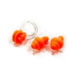 DS Swim Silicone Soft Ear Plugs & Nose Clip - Orange