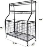 Multipurpose Sports Rack with Wheels (91cm x 42cm x 117cm) - Image 2