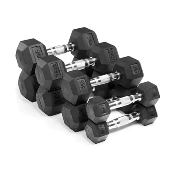 Liftdex Hex Dumbbell Combo Set (2.5–10 kg, 4 Pairs) – Premium Strength Training Equipment