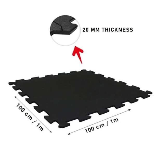 1441 Fitness Interlocking Gym Floor Mats - 100 cm x 100 cm x 20 mm
