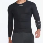 2Xu, Core Compression Long Sleeve Small, Ma6398A, Black/Silver