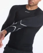 2Xu, Core Compression Long Sleeve Small, Ma6398A, Black/Silver - Image 3