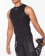 2Xu, Core Compression Sleeveless Small, Ma6400A, Black/Silver - Image 3