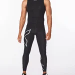 2Xu, Core Compression Sleeveless Small, Ma6400A, Black/Silver