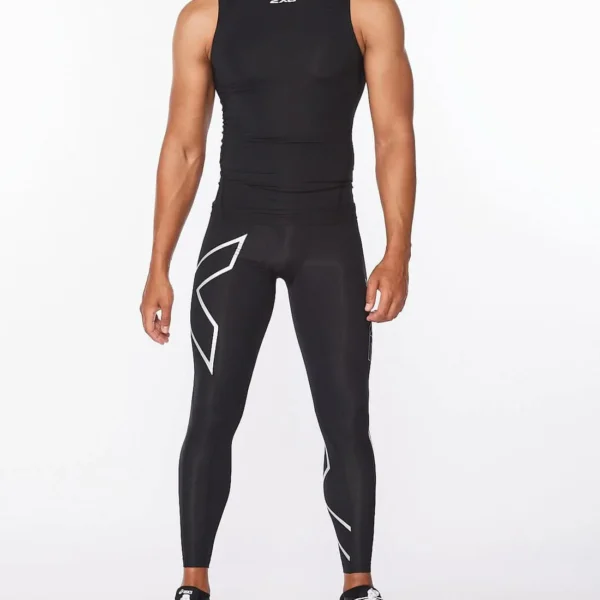 2Xu, Core Compression Sleeveless Small, Ma6400A, Black/Silver