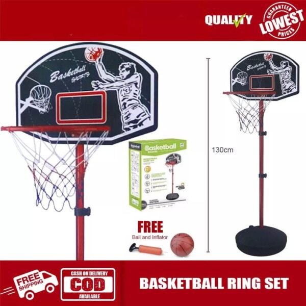 MF Adjustable Basketball Hoop with Board & Stand | Indoor & Outdoor