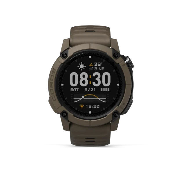 Brown - Coros Nomad Adventure GPS Watch – Brown & Dark Grey Outdoor Smartwatch