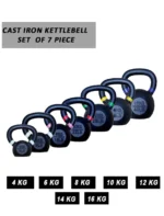Combo Liftdex Powder Coated Kettlebell - 4 Kg to 16 Kg - 7 Pcs Set