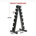 Sparnod Fitness A-Frame 6-Tier Dumbbell Rack Stand (Dumbbells Not Included), SDR-02 - Image 7