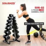 Sparnod Fitness A-Frame 6-Tier Dumbbell Rack Stand (Dumbbells Not Included), SDR-02 - Image 2
