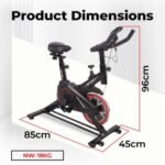 Sparnod Fitness Exercise Bike With 8Kg Flywheel & Hand Pulse, SSB-08 - Image 7