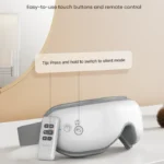 Renpho Eye Massager with Heat & Bluetooth Music, Rechargeable Eye Care Machine with 5 Modes With Remote, White - Image 3