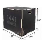 1441 Fitness 3 IN 1 Plyobox Wooden - Matt Black - Image 2