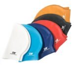 DS Adult Silicone Swimming Cap - Orange - Image 2