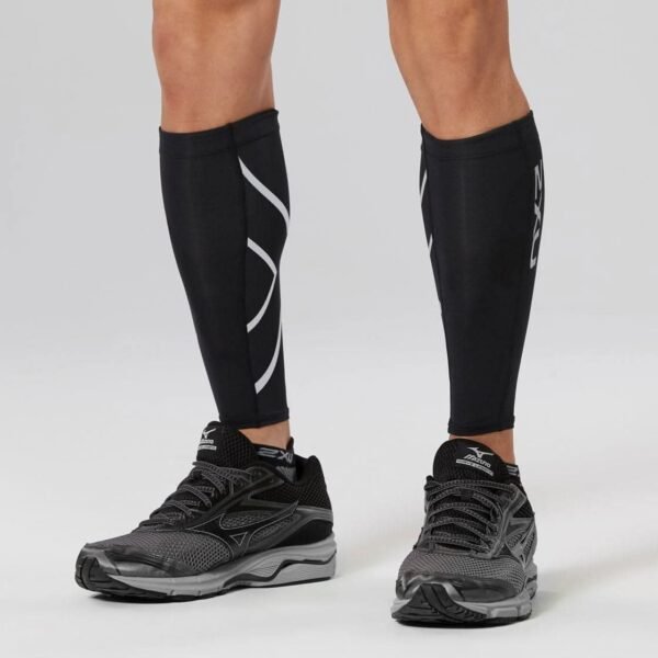 2Xu, Compression Calf Guards Medium, Ua1987B, Black/Black