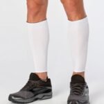 2Xu, Compression Calf Guards Large, Ua1987B, White/White