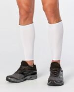 2Xu, Compression Calf Guards Large, Ua1987B, White/White