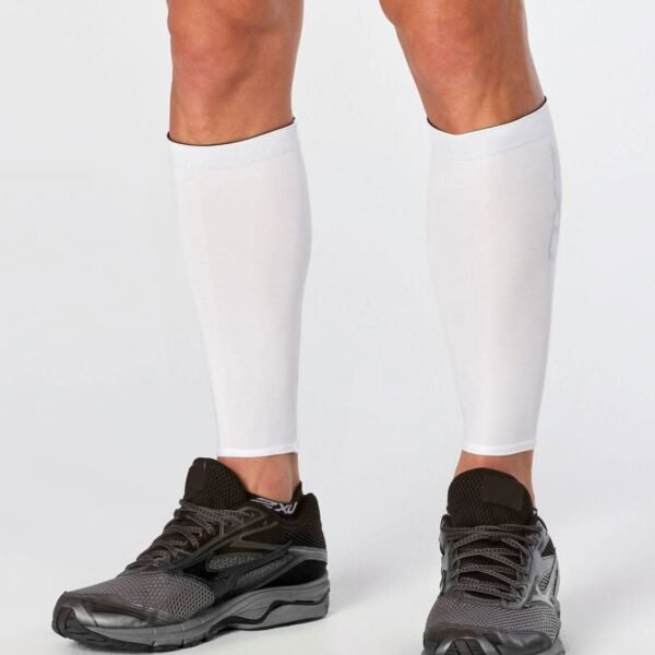 2Xu, Compression Calf Guards Large, Ua1987B, White/White