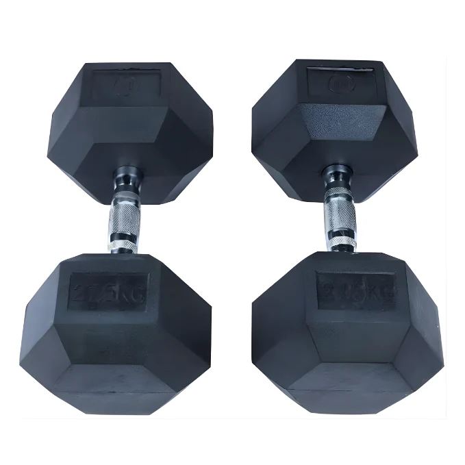 Untitled_design_8_11d13052-e7d2-41f0-ba0a-17c2f64d5963_1500x.webp Ta Sports, Hex Rubber Dumbbell Gl1101 27.5Kg, Black - Image 1