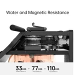 Red Oak - Kingsmith WM10 Tri-fold Water Rowing Machine - Image 7