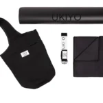 Black - Combo Ukiyo Yogi Set (Yoga Mat, Yoga Strap, Yoga Towel and Shoulder Bag)