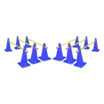 DS Cone Hurdle Set - 15" (12 Cones, 6 Poles) - Image 2