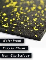 1441 Fitness Speckled Yellow Gym Flooring 100 x 100 (cm) - 20 mm Thickness - Image 3