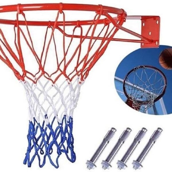 MF Wall Mounted Basketball Hoop Net Ring | Indoor & Outdoor