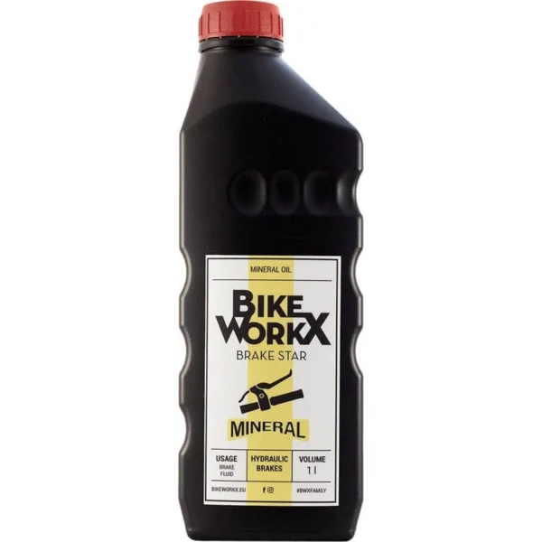 BikeWorkx Brake Oil, Mineral Brake Fluid Bottle, 1L
