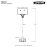 Lifetime 44 Inch Impact Portable Adjustable Basketball Hoop - Image 6