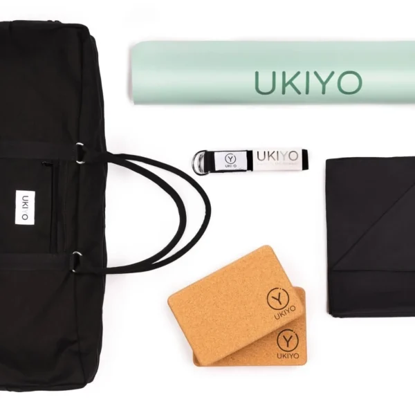 Combo Ukiyo Mat Set (Carrying Bag & Mat, Yoga Towel, Yoga Strap, Cork Blocks (2))