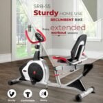 Sparnod Fitness Heavy Duty Magnetic Recumbent Exercise Bike, SRB-35 - Image 3