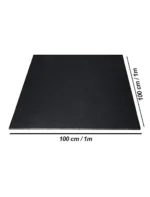 PRO - 15mm Thickness/Black - Sparnod Fitness Heavy Duty Gym Tile - 100 x 100 CM | Rubber Flooring