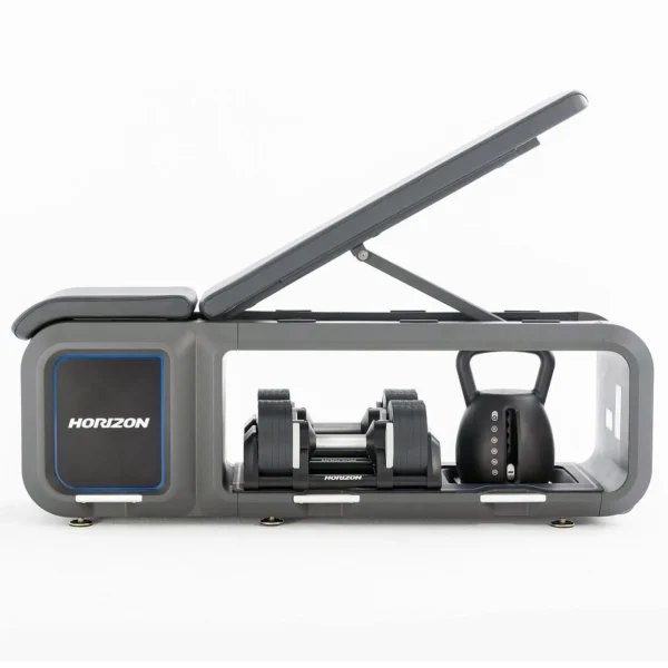 Horizon Fitness All-in-One Adjustable Bench with Dumbbells & Kettlebell