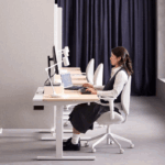 Kingsmith ETSFI21 Smart Adjustable Electric Standing Desk with Drawer and Monitor Stand - Image 4