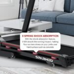 Sparnod Fitness, (2 HP DC Motor) foldable Sturdy treadmill with shock absorption, STH-3400 - Image 7