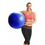 York, Fitness Anti-Burst Gym Ball 55 Cm With Pump, Blue - Image 3